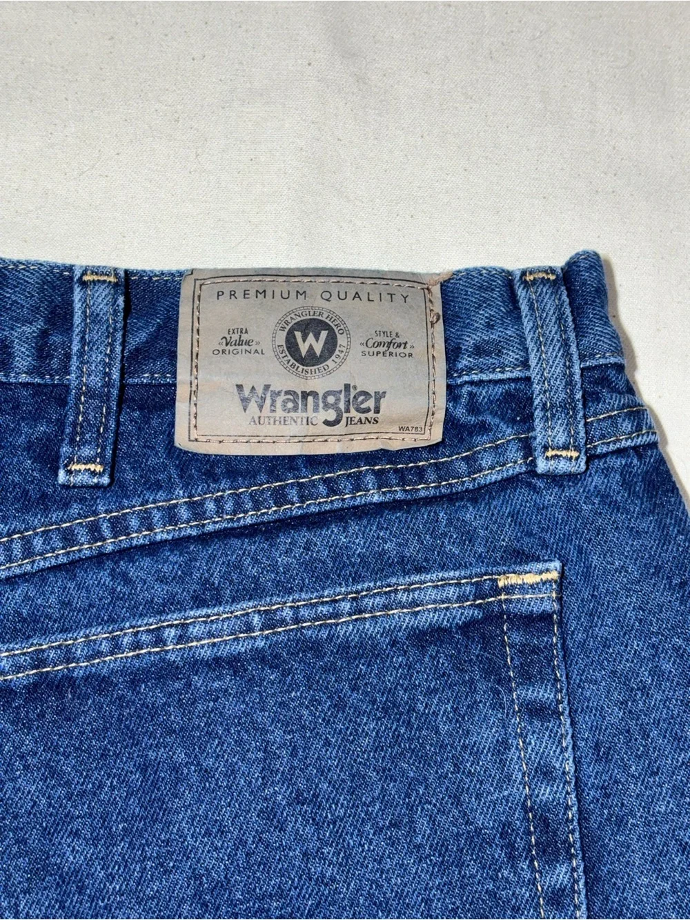 Wrangler 9760WDR Relaxed Fit Jeans Men’s 40x30 Dark Rinse 100% Cotton